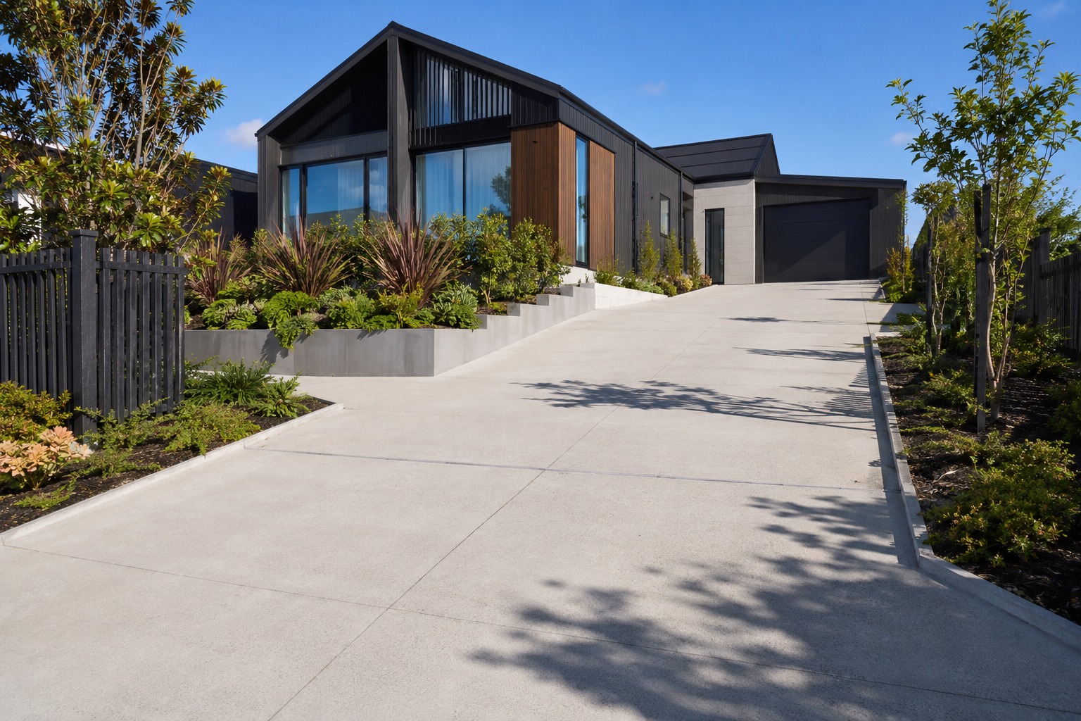 concrete driveway project in Tauranga