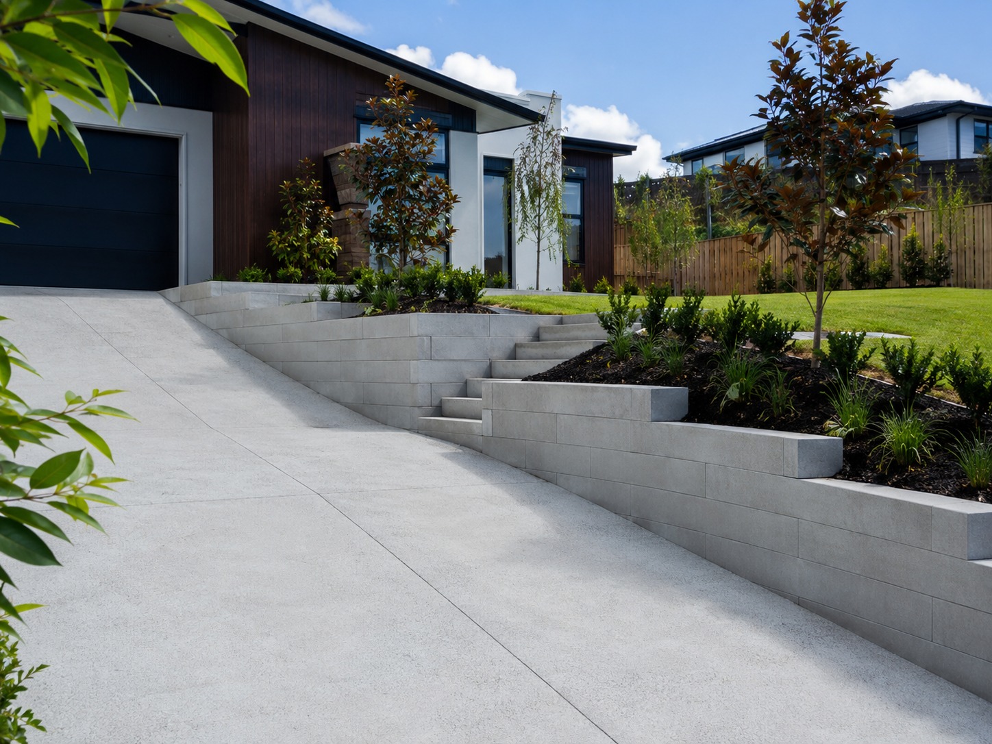 retaining wall materials selected for Tauranga conditions
